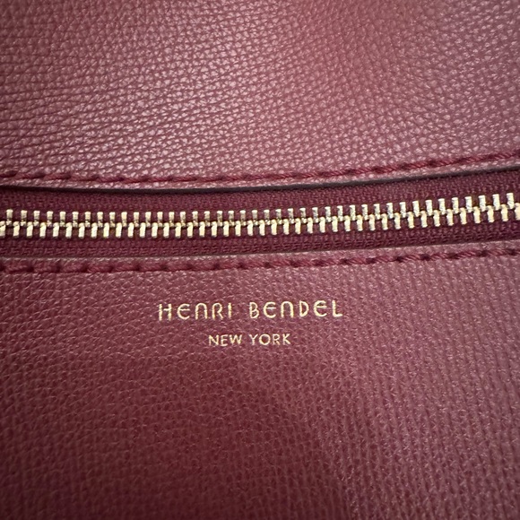 New Henri Bendel backpack. Perfect condition.Burgundy leather with gold hardware - Picture 2 of 9